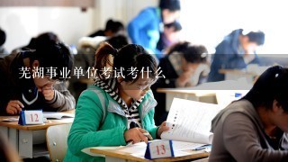 芜湖事业单位考试考什么