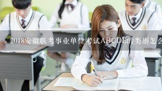 2018安徽联考事业单位考试ABCDE的类别怎么划分