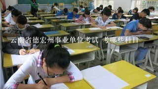 云南省德宏州事业单位考试 考哪些科目