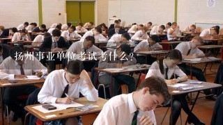 扬州事业单位考试考什么？