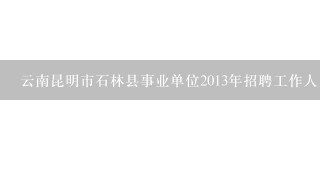 云南昆明市石林县事业单位2013年招聘工作人员报名需要哪些材料？