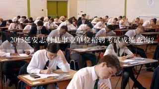 2013延安志丹县事业单位招聘考试成绩查询？