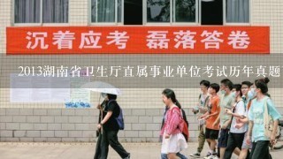 2013湖南省卫生厅直属事业单位考试历年真题下载