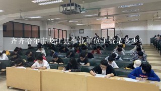 齐齐哈尔市龙江县事业单位工资是多少?