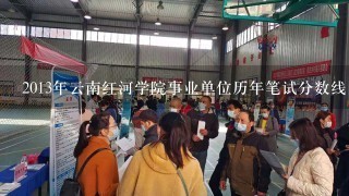 2013年云南红河学院事业单位历年笔试分数线